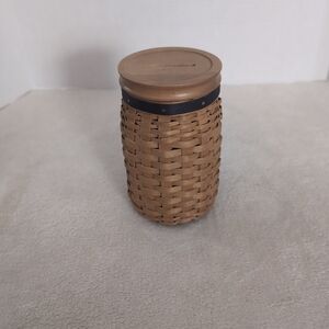 Longaberger Blue Ribbon Pride Bank Basket, Protector 2003 & Lid With Slot (LB4)